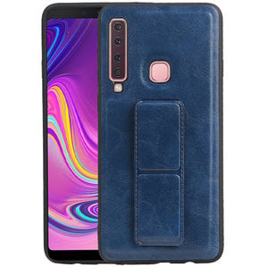 BAOHU Grip Stand Hardcase Backcover - Telefoonhoesje - Achterkant Hoesje - Geschikt voor Samsung Galaxy A9 (2018) - Blauw