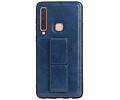 Grip Stand Hardcase Backcover - Telefoonhoesje - Achterkant Hoesje - Geschikt voor Samsung Galaxy A9 (2018) - Blauw