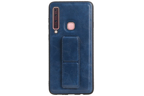 Grip Stand Hardcase Backcover - Telefoonhoesje - Achterkant Hoesje - Geschikt voor Samsung Galaxy A9 (2018) - Blauw