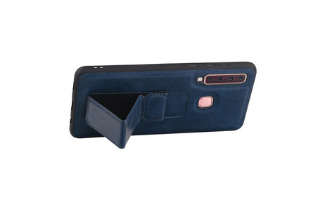 BAOHU Grip Stand Hardcase Backcover - Telefoonhoesje - Achterkant Hoesje - Geschikt voor Samsung Galaxy A9 (2018) - Blauw