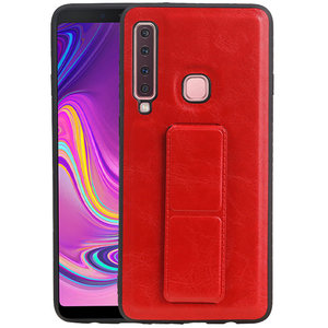 Grip Stand Hardcase Backcover - Telefoonhoesje - Achterkant Hoesje - Geschikt voor Samsung Galaxy A9 (2018) - Rood