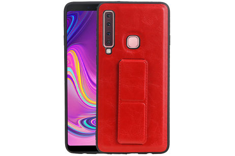 Grip Stand Hardcase Backcover - Telefoonhoesje - Achterkant Hoesje - Geschikt voor Samsung Galaxy A9 (2018) - Rood