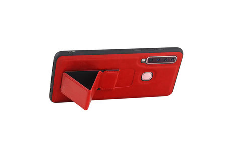BAOHU Grip Stand Hardcase Backcover - Telefoonhoesje - Achterkant Hoesje - Geschikt voor Samsung Galaxy A9 (2018) - Rood