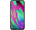 Grip Stand Hardcase Backcover - Telefoonhoesje - Achterkant Hoesje - Geschikt voor Samsung Galaxy A40 - Zwart