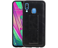 Grip Stand Hardcase Backcover - Telefoonhoesje - Achterkant Hoesje - Geschikt voor Samsung Galaxy A40 - Zwart