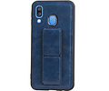 Grip Stand Hardcase Backcover - Telefoonhoesje - Achterkant Hoesje - Geschikt voor Samsung Galaxy A40 - Blauw