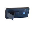 BAOHU Grip Stand Hardcase Backcover - Telefoonhoesje - Achterkant Hoesje - Geschikt voor Samsung Galaxy A40 - Blauw