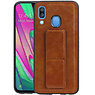 Grip Stand Hardcase Backcover Samsung Galaxy A40 Bruin