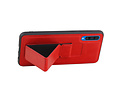 Grip Stand Hardcase Backcover - Telefoonhoesje - Achterkant Hoesje - Geschikt voor Samsung Galaxy A50 - Rood