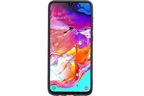 Grip Stand Hardcase Backcover - Telefoonhoesje - Achterkant Hoesje - Geschikt voor Samsung Galaxy A70 - Rood