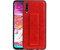 Grip Stand Hardcase Backcover - Telefoonhoesje - Achterkant Hoesje - Geschikt voor Samsung Galaxy A70 - Rood