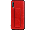 Grip Stand Hardcase Backcover - Telefoonhoesje - Achterkant Hoesje - Geschikt voor Samsung Galaxy A70 - Rood