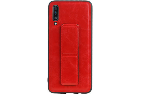 Grip Stand Hardcase Backcover - Telefoonhoesje - Achterkant Hoesje - Geschikt voor Samsung Galaxy A70 - Rood