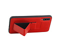 Grip Stand Hardcase Backcover - Telefoonhoesje - Achterkant Hoesje - Geschikt voor Samsung Galaxy A70 - Rood