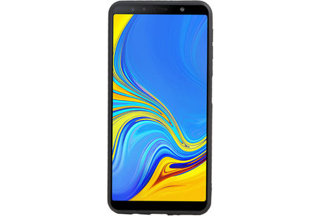 BAOHU Grip Stand Hardcase Backcover - Telefoonhoesje - Achterkant Hoesje - Geschikt voor Samsung Galaxy A7 (2018) - Zwart