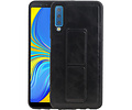 BAOHU Grip Stand Hardcase Backcover - Telefoonhoesje - Achterkant Hoesje - Geschikt voor Samsung Galaxy A7 (2018) - Zwart