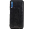 BAOHU Grip Stand Hardcase Backcover - Telefoonhoesje - Achterkant Hoesje - Geschikt voor Samsung Galaxy A7 (2018) - Zwart