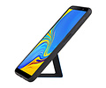 Grip Stand Hardcase Backcover - Telefoonhoesje - Achterkant Hoesje - Geschikt voor Samsung Galaxy A7 (2018) - Blauw