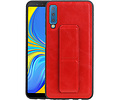 BAOHU Grip Stand Hardcase Backcover - Telefoonhoesje - Achterkant Hoesje - Geschikt voor Samsung Galaxy A7 (2018) - Rood