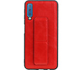 Grip Stand Hardcase Backcover - Telefoonhoesje - Achterkant Hoesje - Geschikt voor Samsung Galaxy A7 (2018) - Rood