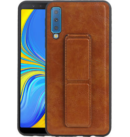 BAOHU Grip Stand Hardcase Backcover Samsung Galaxy A7 (2018) Bruin