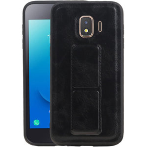 Grip Stand Hardcase Backcover - Telefoonhoesje - Achterkant Hoesje - Geschikt voor Samsung Galaxy J2 Core - Zwart