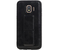BAOHU Grip Stand Hardcase Backcover - Telefoonhoesje - Achterkant Hoesje - Geschikt voor Samsung Galaxy J2 Core - Zwart