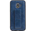 BAOHU Grip Stand Hardcase Backcover - Telefoonhoesje - Achterkant Hoesje - Geschikt voor Samsung Galaxy J2 Core - Blauw