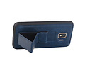 BAOHU Grip Stand Hardcase Backcover - Telefoonhoesje - Achterkant Hoesje - Geschikt voor Samsung Galaxy J2 Core - Blauw