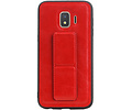 Grip Stand Hardcase Backcover - Telefoonhoesje - Achterkant Hoesje - Geschikt voor Samsung Galaxy J2 Core - Rood