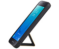 BAOHU Grip Stand Hardcase Backcover - Telefoonhoesje - Achterkant Hoesje - Geschikt voor Samsung Galaxy J2 Core - Bruin