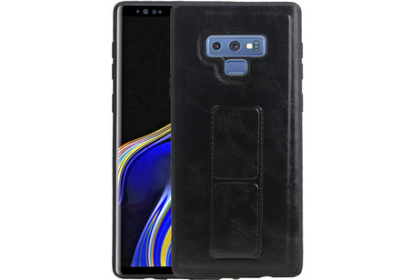 Grip Stand Hardcase Backcover - Telefoonhoesje - Achterkant Hoesje - Geschikt voor Samsung Galaxy Note 9 - Zwart