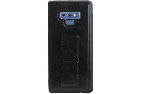 Grip Stand Hardcase Backcover - Telefoonhoesje - Achterkant Hoesje - Geschikt voor Samsung Galaxy Note 9 - Zwart