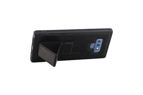Grip Stand Hardcase Backcover - Telefoonhoesje - Achterkant Hoesje - Geschikt voor Samsung Galaxy Note 9 - Zwart