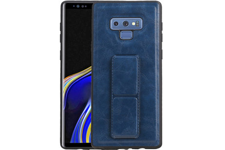 Grip Stand Hardcase Backcover - Telefoonhoesje - Achterkant Hoesje - Geschikt voor Samsung Galaxy Note 9 - Blauw