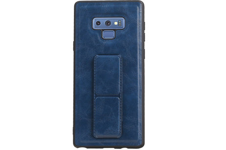 BAOHU Grip Stand Hardcase Backcover - Telefoonhoesje - Achterkant Hoesje - Geschikt voor Samsung Galaxy Note 9 - Blauw