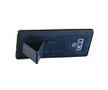 BAOHU Grip Stand Hardcase Backcover - Telefoonhoesje - Achterkant Hoesje - Geschikt voor Samsung Galaxy Note 9 - Blauw