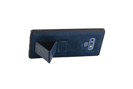 Grip Stand Hardcase Backcover - Telefoonhoesje - Achterkant Hoesje - Geschikt voor Samsung Galaxy Note 9 - Blauw