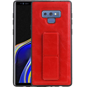 Grip Stand Hardcase Backcover - Telefoonhoesje - Achterkant Hoesje - Geschikt voor Samsung Galaxy Note 9 - Rood