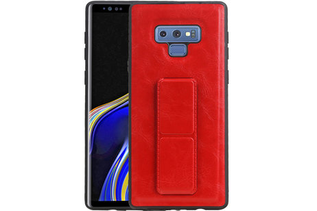 Grip Stand Hardcase Backcover - Telefoonhoesje - Achterkant Hoesje - Geschikt voor Samsung Galaxy Note 9 - Rood