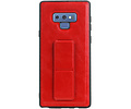 Grip Stand Hardcase Backcover - Telefoonhoesje - Achterkant Hoesje - Geschikt voor Samsung Galaxy Note 9 - Rood