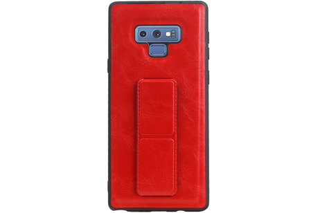 Grip Stand Hardcase Backcover - Telefoonhoesje - Achterkant Hoesje - Geschikt voor Samsung Galaxy Note 9 - Rood