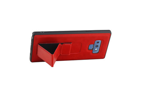 Grip Stand Hardcase Backcover - Telefoonhoesje - Achterkant Hoesje - Geschikt voor Samsung Galaxy Note 9 - Rood