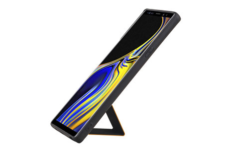BAOHU Grip Stand Hardcase Backcover - Telefoonhoesje - Achterkant Hoesje - Geschikt voor Samsung Galaxy Note 9 - Bruin