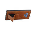 BAOHU Grip Stand Hardcase Backcover - Telefoonhoesje - Achterkant Hoesje - Geschikt voor Samsung Galaxy Note 9 - Bruin