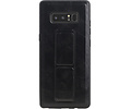 Grip Stand Hardcase Backcover - Telefoonhoesje - Achterkant Hoesje - Geschikt voor Samsung Galaxy Note 8 - Zwart