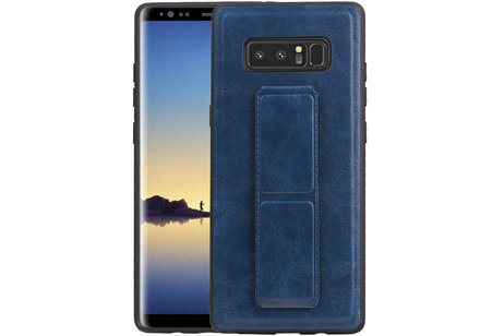 Grip Stand Hardcase Backcover - Telefoonhoesje - Achterkant Hoesje - Geschikt voor Samsung Galaxy Note 8 - Blauw