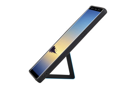 BAOHU Grip Stand Hardcase Backcover - Telefoonhoesje - Achterkant Hoesje - Geschikt voor Samsung Galaxy Note 8 - Blauw