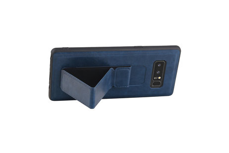 Grip Stand Hardcase Backcover - Telefoonhoesje - Achterkant Hoesje - Geschikt voor Samsung Galaxy Note 8 - Blauw