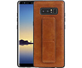 BAOHU Grip Stand Hardcase Backcover - Telefoonhoesje - Achterkant Hoesje - Geschikt voor Samsung Galaxy Note 8 - Bruin